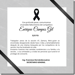 Post de Facebook Esquela Elegante Blanco y Negro - 1